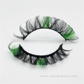 green russian lashes strip colored russian fake eyelashes